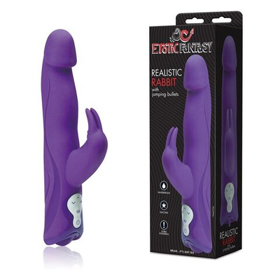 Фиолетовый силиконовый вибратор JUMPING BULLETS с 3 моторами - 22 см. (Цвет: фиолетовый)