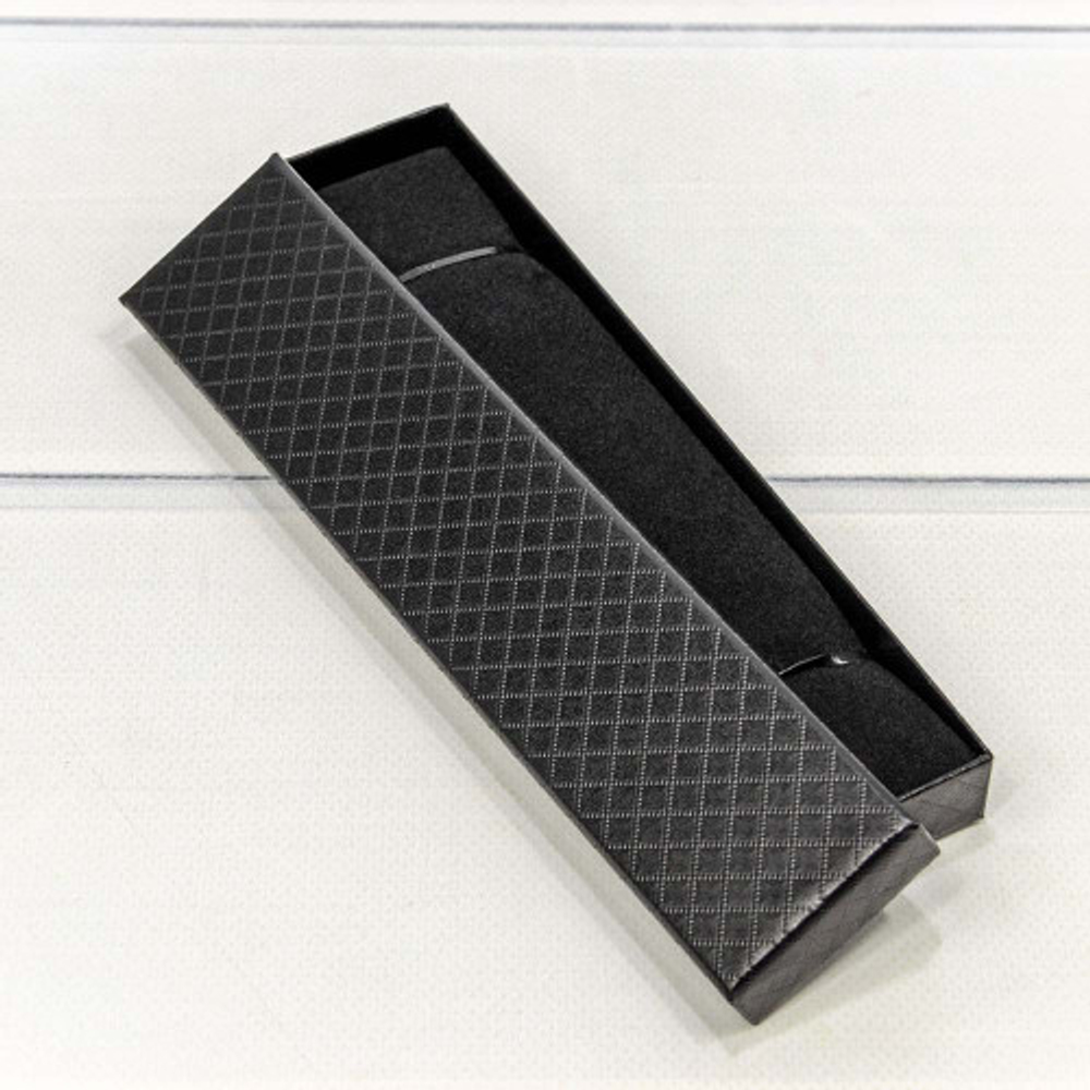Коробка Ювелирная 20х4.5х2.7 см "Ромбики" (Черный)