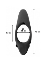 Черное эрекционное виброкольцо Stardust