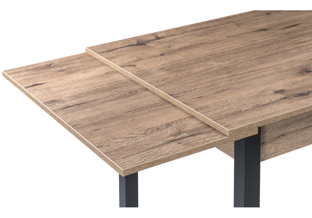 Стол Форли 90(150)х67х77 дуб велингтон / черный матовый