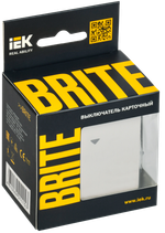 BRITE Выключатель карточный 30А ВС10-1-8-БрЖ жемчуг IEK