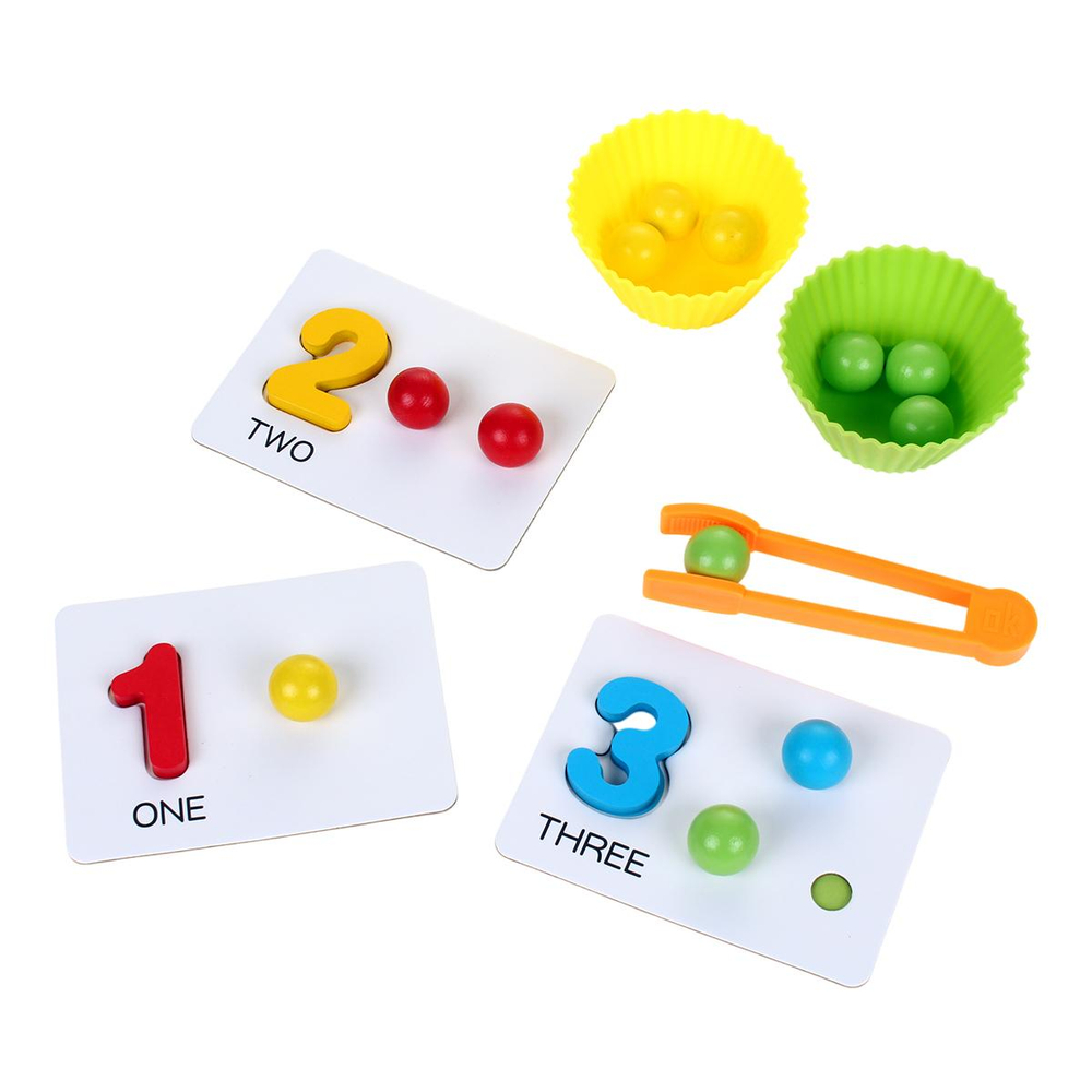 Развивающая игрушка деревянная Шарики сложение и вычитание, коробка C-41820