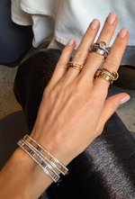 Кольцо с римскими цифрами многослойное