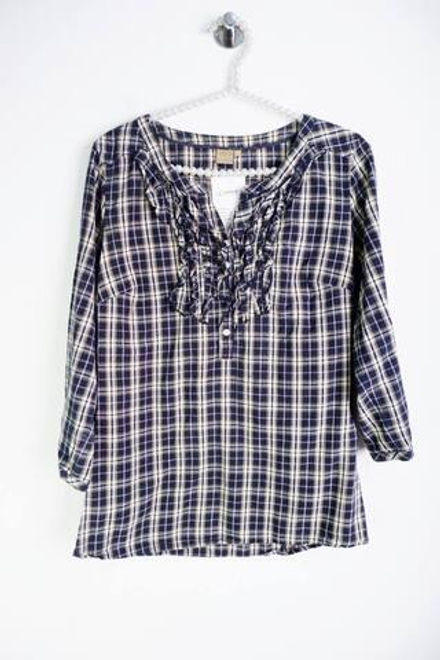Блузка Noom в клетку, маркировка 34, визуально на 40 размер