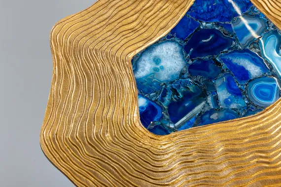 Кофейный столик Agate, 70х70х30 см, натуральный агат