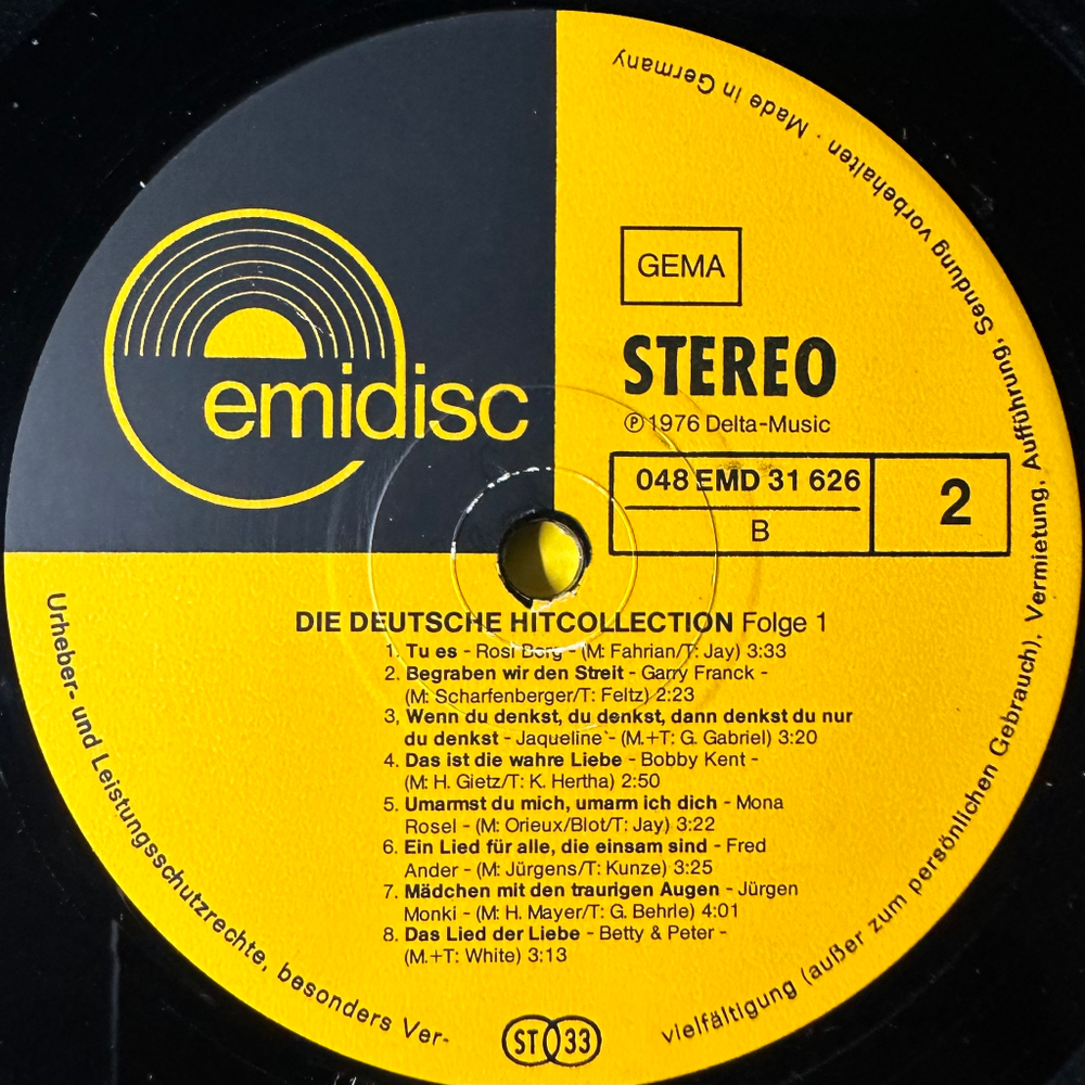 Сборник Deutche hit-collection (Германия)