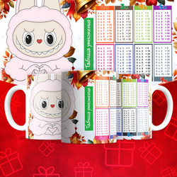 Лабубу с таблицей умножения