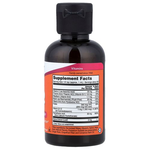 NOW Foods, Жидкий B-12, B-комплекс, 2 жидк. унц. (59 мл)