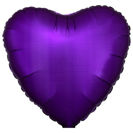 Шар Anagram сердце 18" фиолетовый сатин #36818