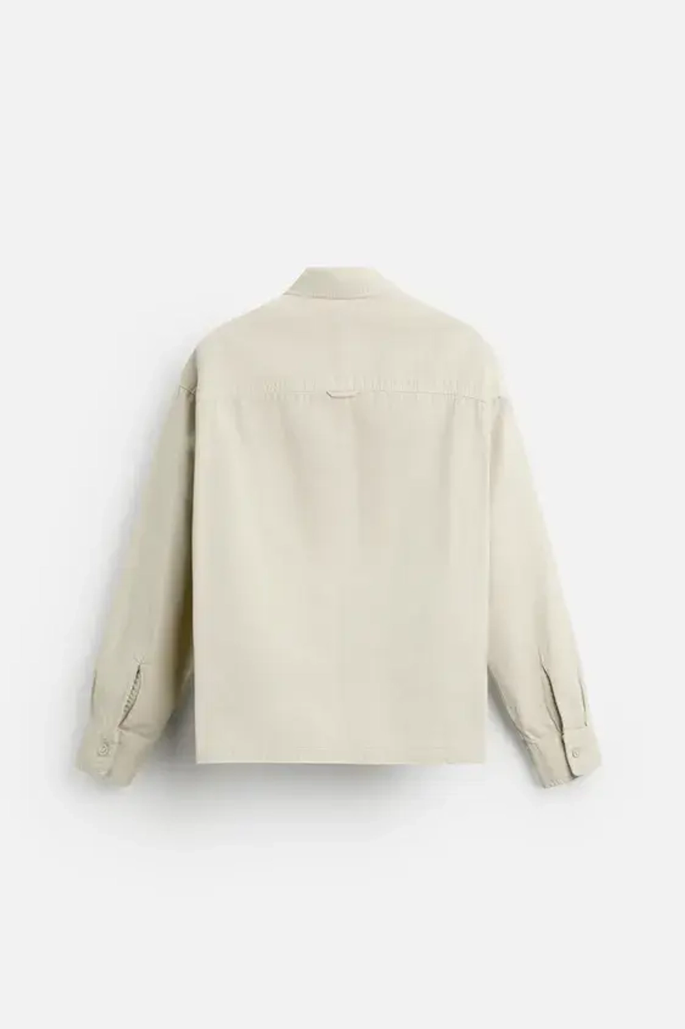 ZARA КУРТКА-РУБАШКА С КАРМАНАМИ, КАМЕННО-СЕРЫЙ