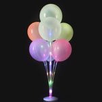 Стойка для шаров Фонтан, 7 насадок, с подсветкой, 0,39*0,72 м, Разноцветный, 1 шт.