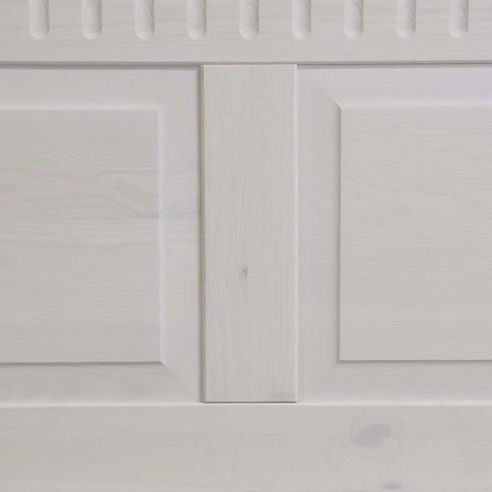 Кровать 180х200, Боцен, двуспальная, массив сосны, белый воск, Dipriz