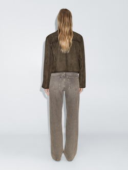 Massimo Dutti Джинсы со средней посадкой и широкими штанинами, серый