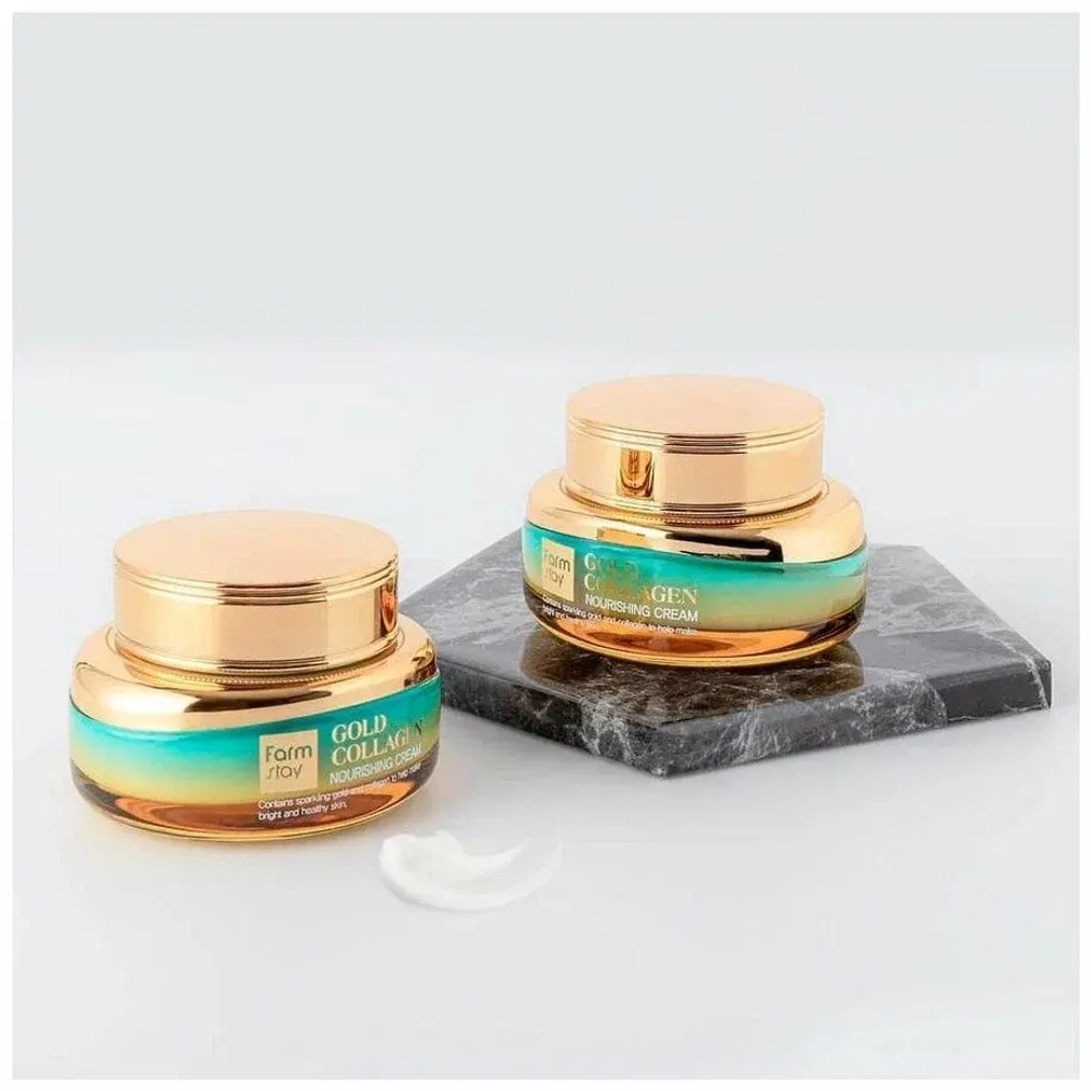 Крем питательный с золотом и коллагеном FarmStay Gold Collagen Nourishing Cream 55 мл