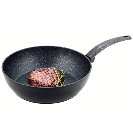 Сотейник 32 см. из кованного алюминия Kamille KM-4137 с мраморным покрытием