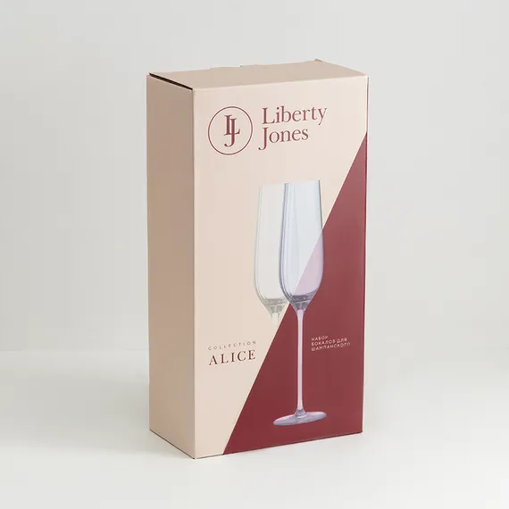 Набор бокалов для шампанского alice в подарочной упаковке, 200 мл, 2 шт.