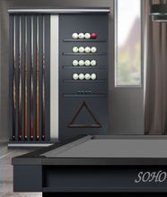 Киевница SOHO мдф/сосна (SOHO-BLACK,Декор золото,Manchester 45 Yellow green ш1,98м)