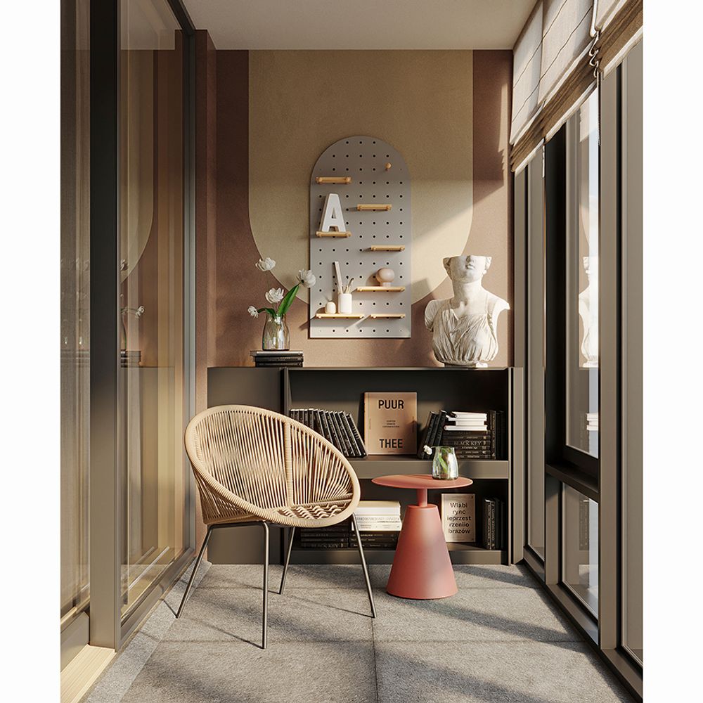 Столик кофейный Marius, Ø50 см, красный