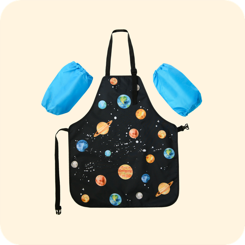 Фартук для творчества с застёжкой фастекс. Галактика