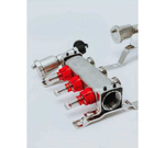 Коллекторная группа Grosseto с расходомерами 1"x¾" 3 выхода, нержавеющая сталь 10 бар универсальный кронштейн, автоматический воздухоотводчик