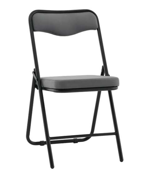 Стул складной Джонни велюр велютто темно-серый каркас черный матовый