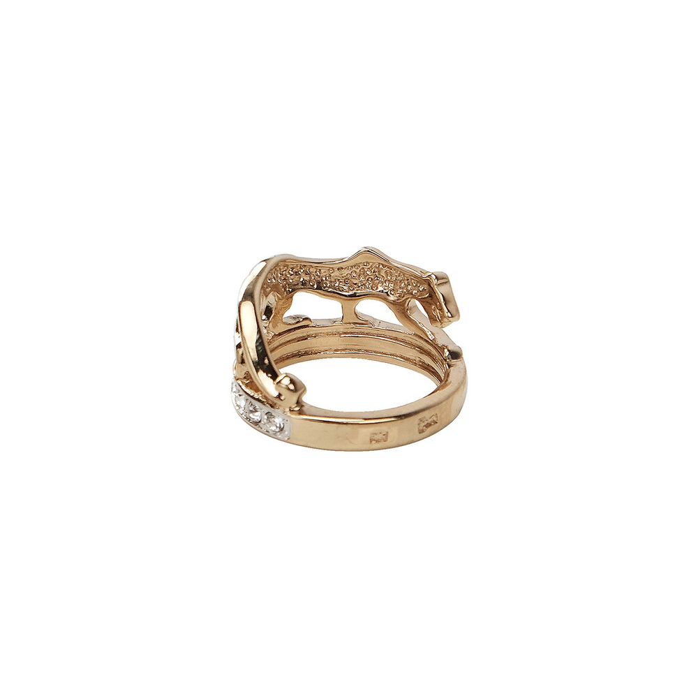 "Ульмара"  кольцо в золотом покрытии из коллекции "Дикие кошки" от Jenavi