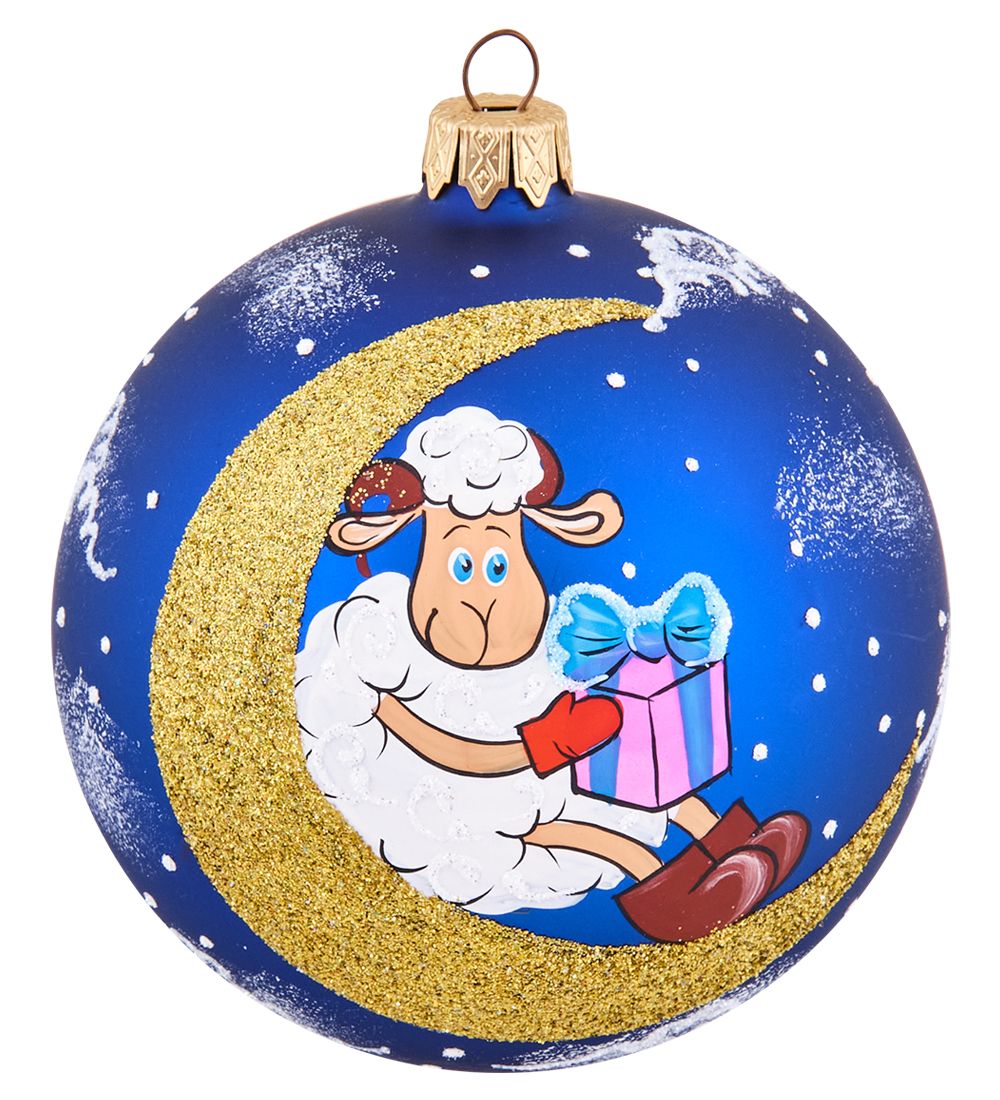 Элита НФШ-1456/2 Ел.украшение Шар «Барашек на месяце» 100 мм