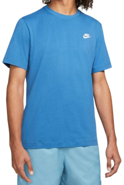 Футболка мужская теннисная Nike NSW Club Tee M - dark marina blue/white