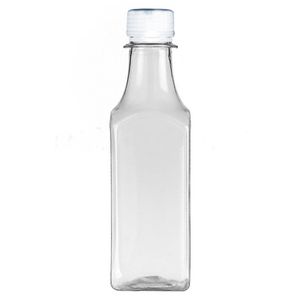 Бутылка ПЭТ 0,25 л с крышкой квадр.прозрачная 156 шт/меш