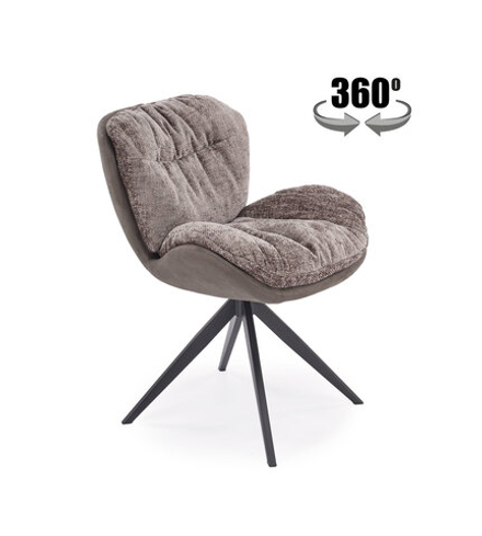 Стул HALMAR K599 серый/черный, поворотный
