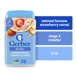Gerber, Lil 'Bits®, каша для детей от 8 месяцев, овсянка, банан и клубника, 227 г (8 унций)