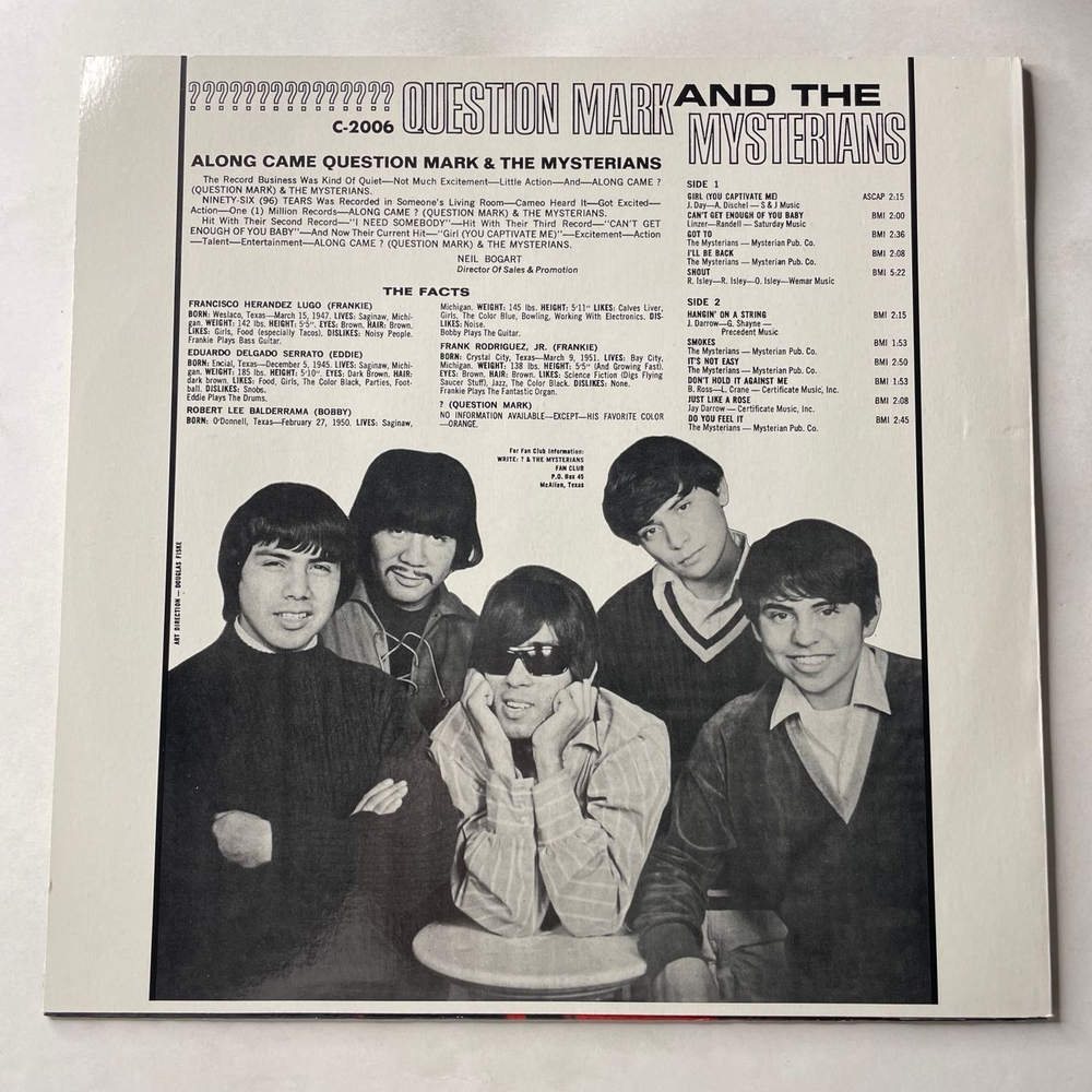 Винтажная виниловая пластинка LP The Mysterians Action (США 2006) (Бутлег)