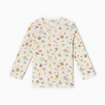 Футболка с дл. рукавом Flower р. 62-68 бежевый 9952953 (Крошка Я), 1 шт.