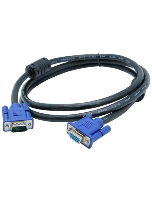 Кабель VGA (M) - VGA (F) 1.8m черный