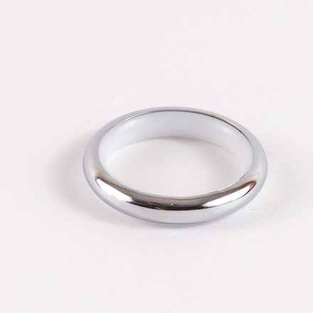 Кольцо Левша d 19 мм СЕРЕБРО ГЛЯНЕЦ 444 (10 шт) в упак.