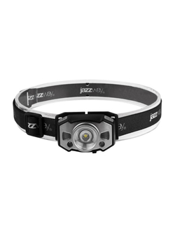 Фонарь аккумуляторный налобный AccuH1-L5WZ-bk zoom LED 5Вт + 2хRED SMD IP54 5 режимов: 100проц. 180лм 3.5ч/50проц. 110лм 5.5ч/30проц. 65лм 15ч/красн. 28ч/мигающ. красн. 12ч аккум. 0.8А.ч управл. жестами черн./сер. JazzWay 5036642