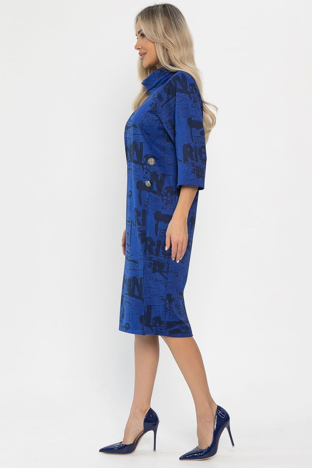 Платье трикотажное Конфетти (синее) П14294-18М LT Collection