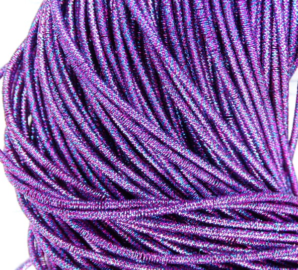 ТМ018НН1 Трунцал (канитель) металлизированный МИКС, цвет: розово-синий, размер: 1,5 мм, 5 гр.