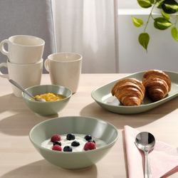 IKEA FÄRGKLAR  (ИКЕА ФÄРГКЛАР)  -  Миска, матовый зеленый, 16 см