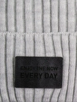 Шапка для мальчика со снудом демисезонная серая