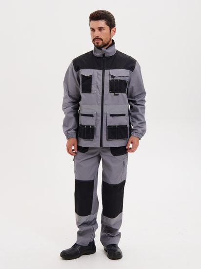 Костюм "Канзас" полукомбинезон (св.серый/черный)