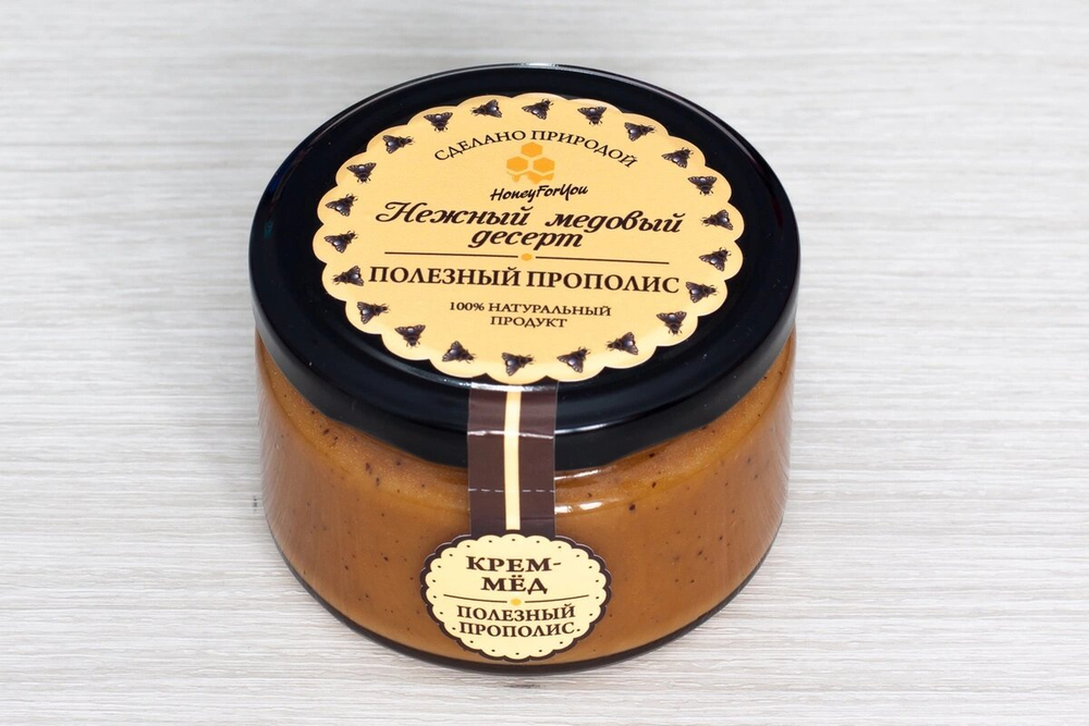 Нежный медовый десерт HoneyForYou "Полезный прополис", 250 г