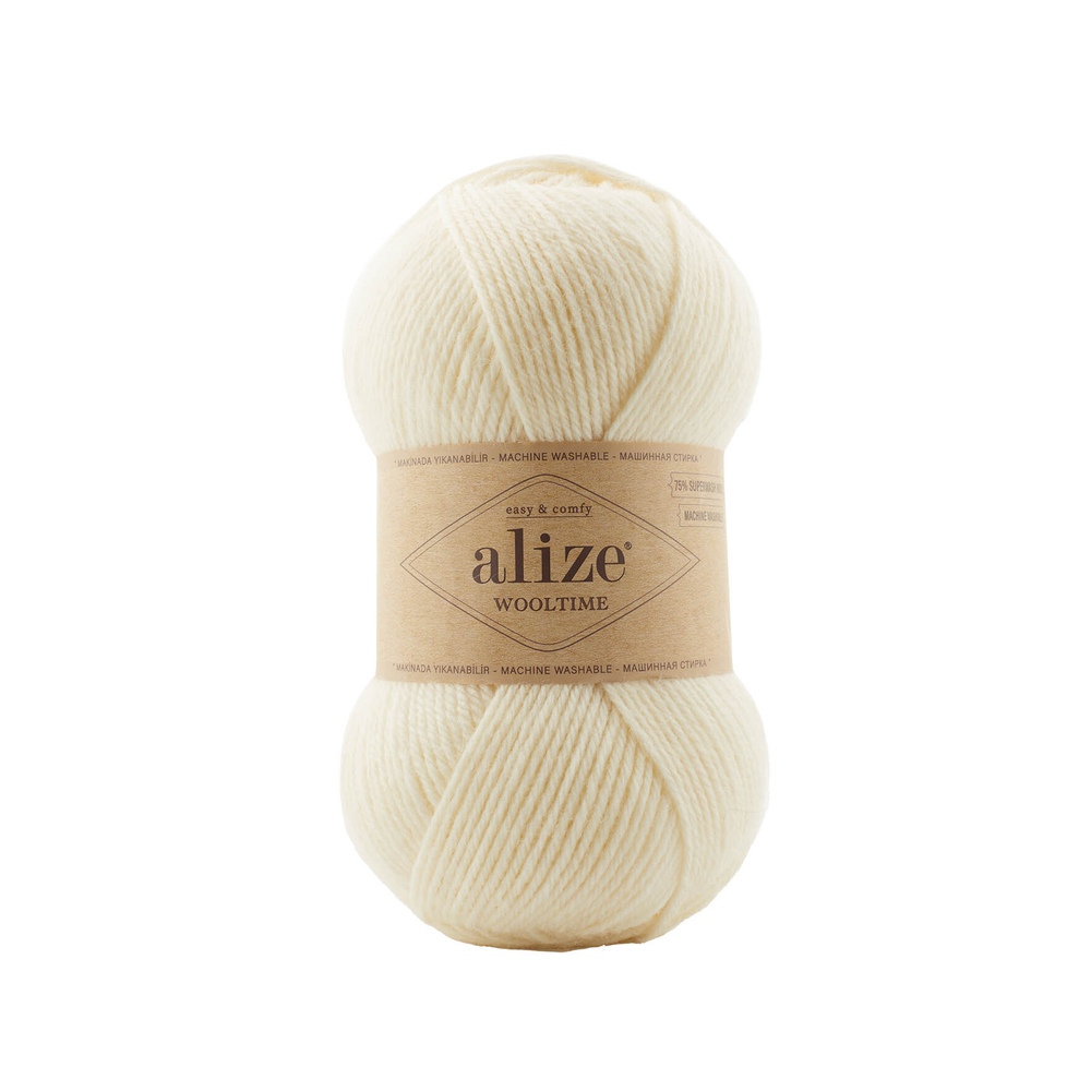 Пряжа "Wooltime" 01 Кремовый