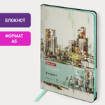 Блокнот А5 (143x210 мм) BRAUBERG VISTA "District" под кожу гибкий 80 л. (2 штуки в упаковке)