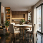 Стол круглый Bellini 120, керамика матовая