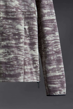 ZARA КУРТКА ИЗ ПОЛАРФЛИСА С АБСТРАКТНЫМ УЗОРОМ, ТЕМНО-РОЗОВЫЙ