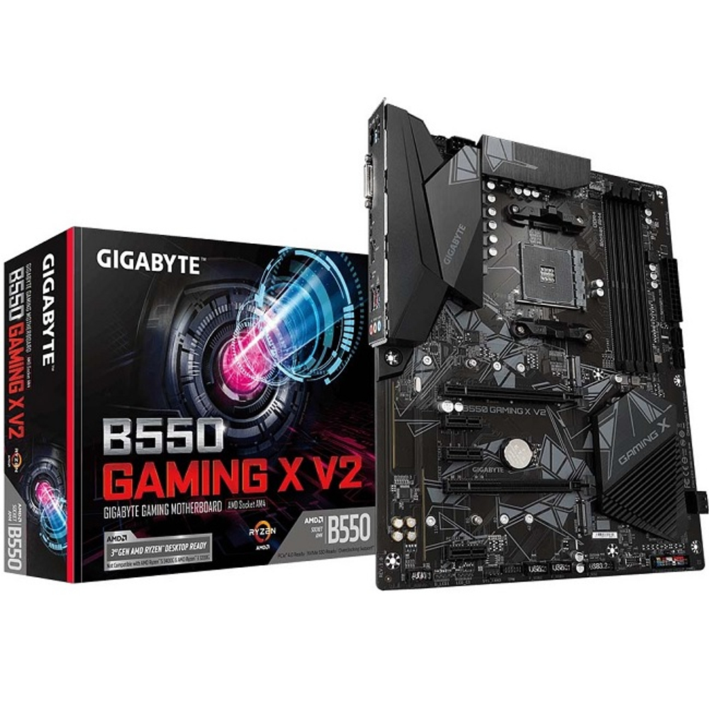 Материнская плата GIGABYTE B550 GAMING X V2 1.3 (AM4/AMD B550/4xDDR4/2xPCI-Ex16/2xM.2/SB7.1/GLAN/DVI-D/HDMI/ATX)
