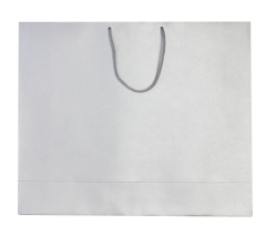 Пакет бумажный «Блеск», большой, серебристый