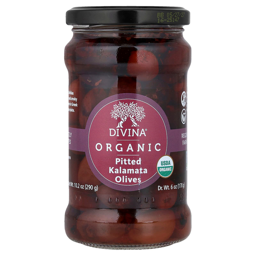Divina, органические оливки Каламата без косточек, 290 г (10,2 унции)