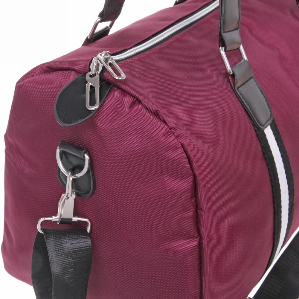 Сумка спортивная «Sports style», на молнии, с белой полосой, цвет красный, 40*22*26 см